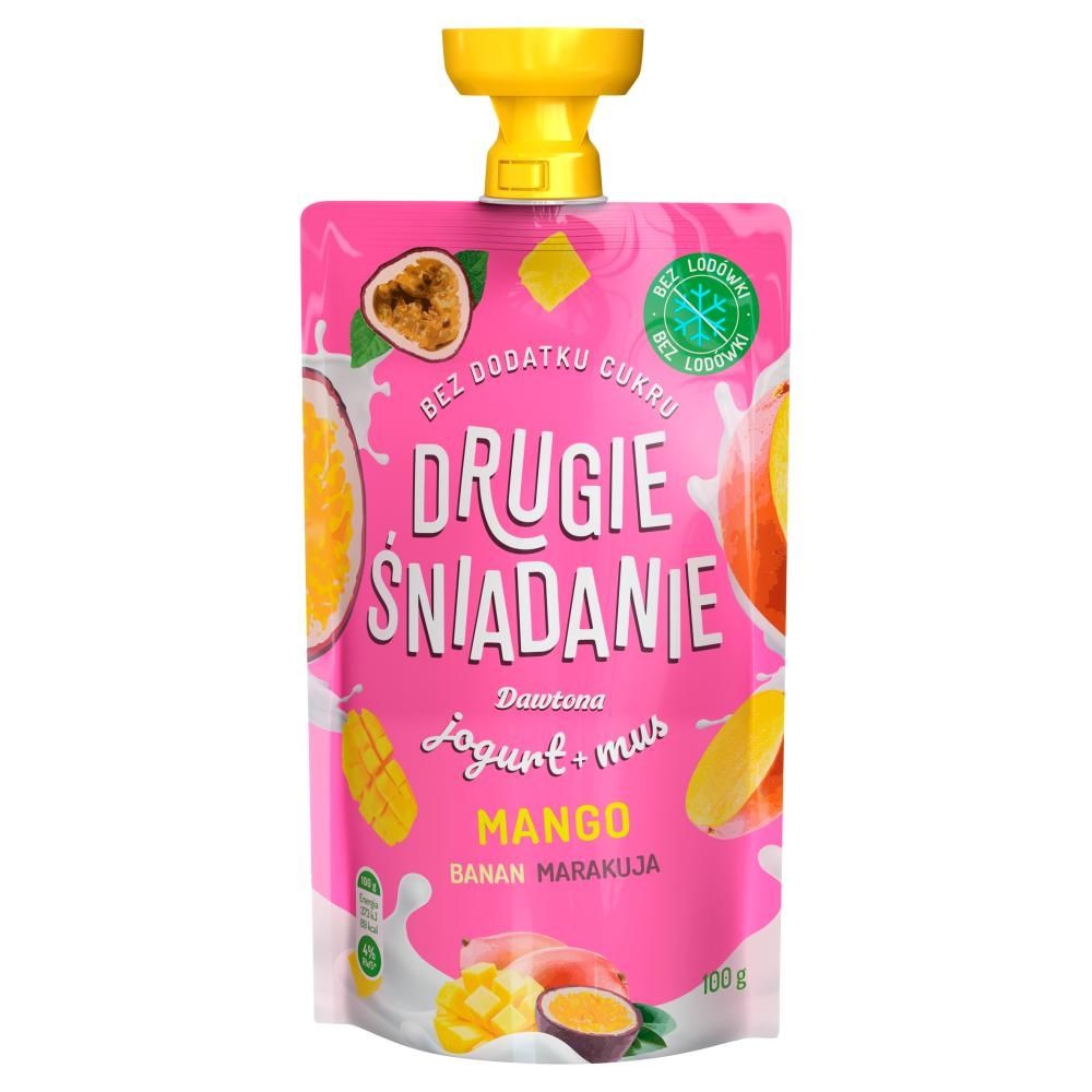 Drugie śniadanie Jogurt + mus mango banan marakuja 100 g