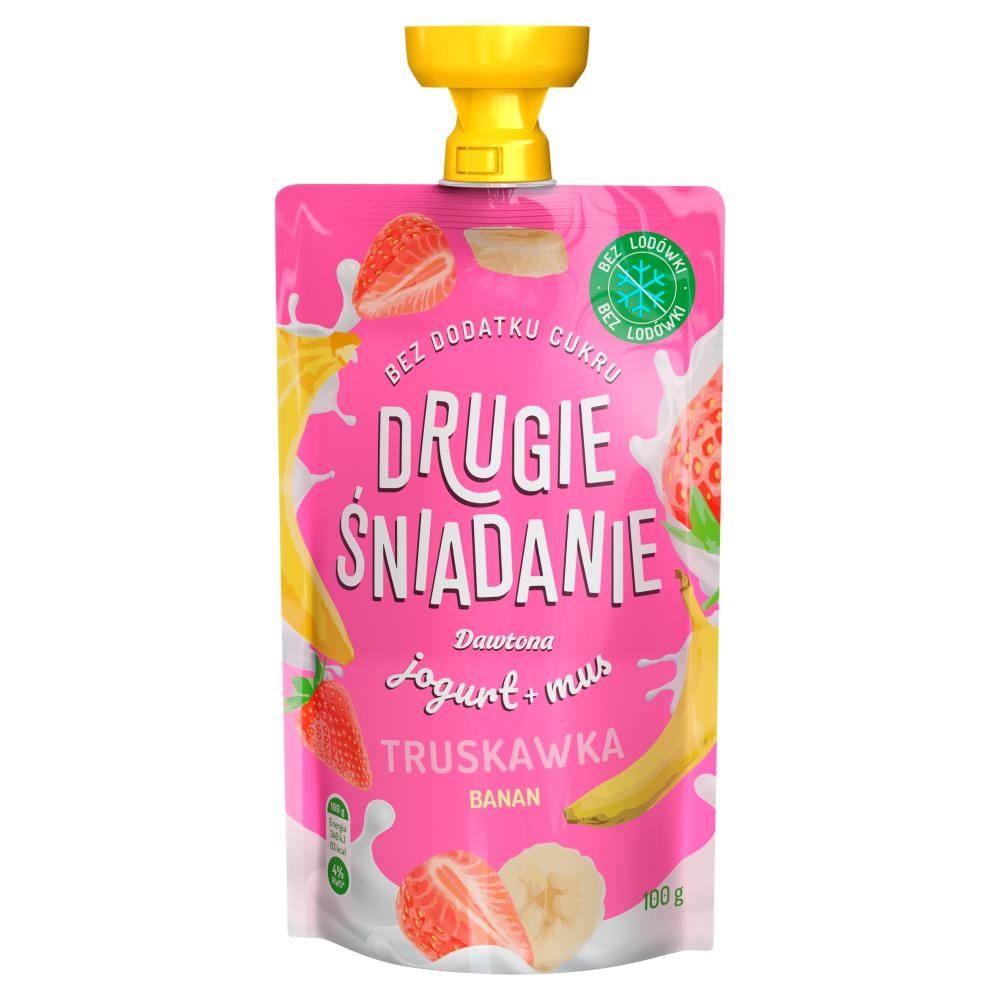 Drugie śniadanie Jogurt + mus truskawka banan 100 g