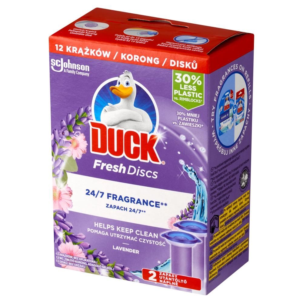 Duck Fresh Discs Podwójny zapas do toalety o zapachu lawendowym 72 ml (2 x 36 ml)