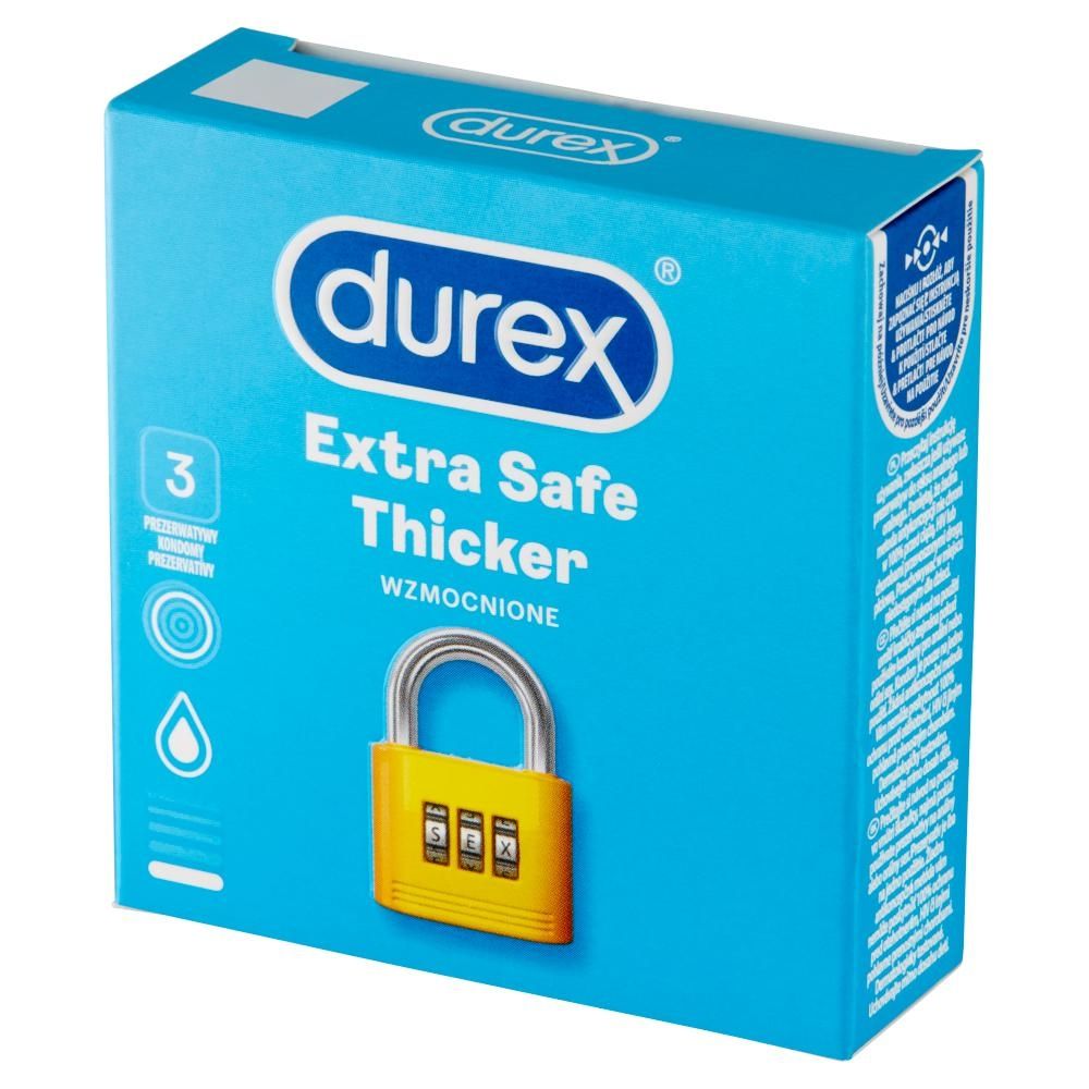 Durex Extra Safe Thicker Prezerwatywy 3 sztuki