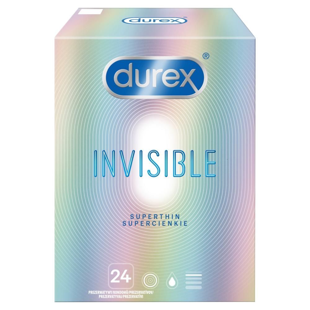 Durex Invisible Prezerwatywy supercienkie 24 sztuki