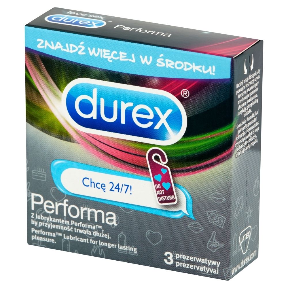 Durex Performa Chcę 24/7! Prezerwatywy 3 sztuki