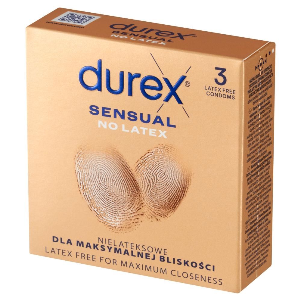 Durex Sensual No Latex Wyrób medyczny prezerwatywy 3 sztuki