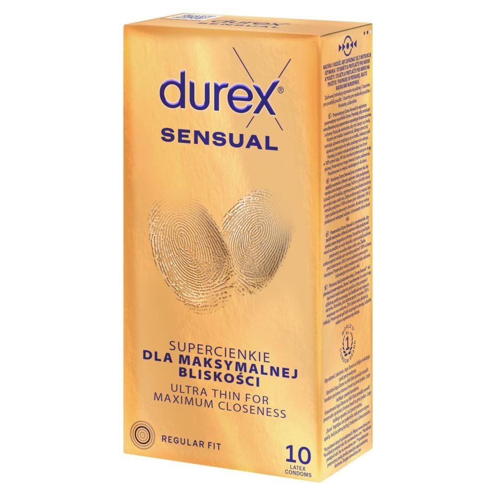 Durex Sensual Wyrób medyczny prezerwatywy 10 sztuk