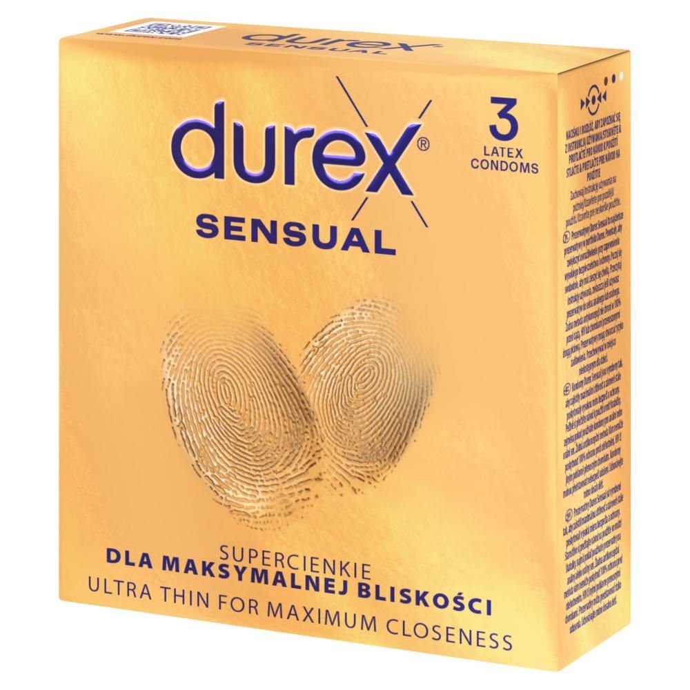 Durex Sensual Wyrób medyczny prezerwatywy 3 sztuki