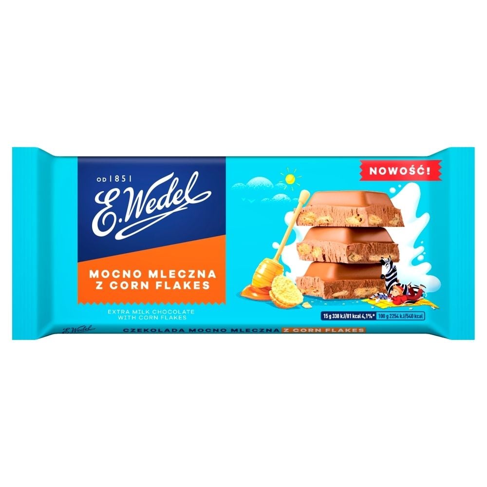 E. Wedel Czekolada mocno mleczna z corn flakes 90 g