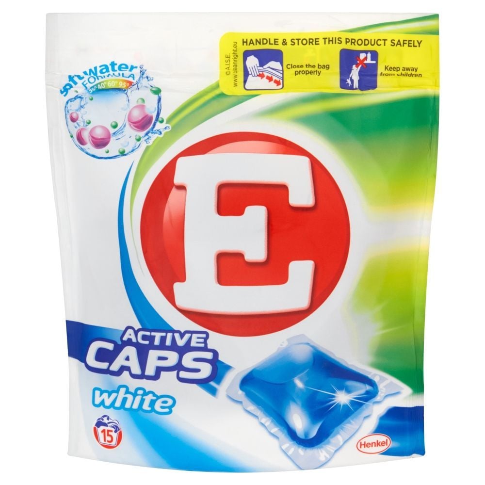 E Active Caps White Kapsułki do prania 300 g (15 sztuk)