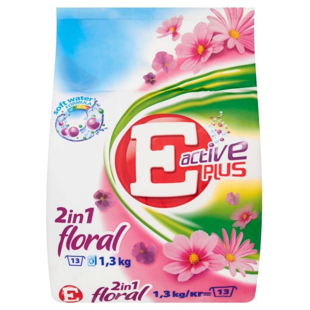 E Active Plus 2in1 Floral Proszek do prania 1,3 kg