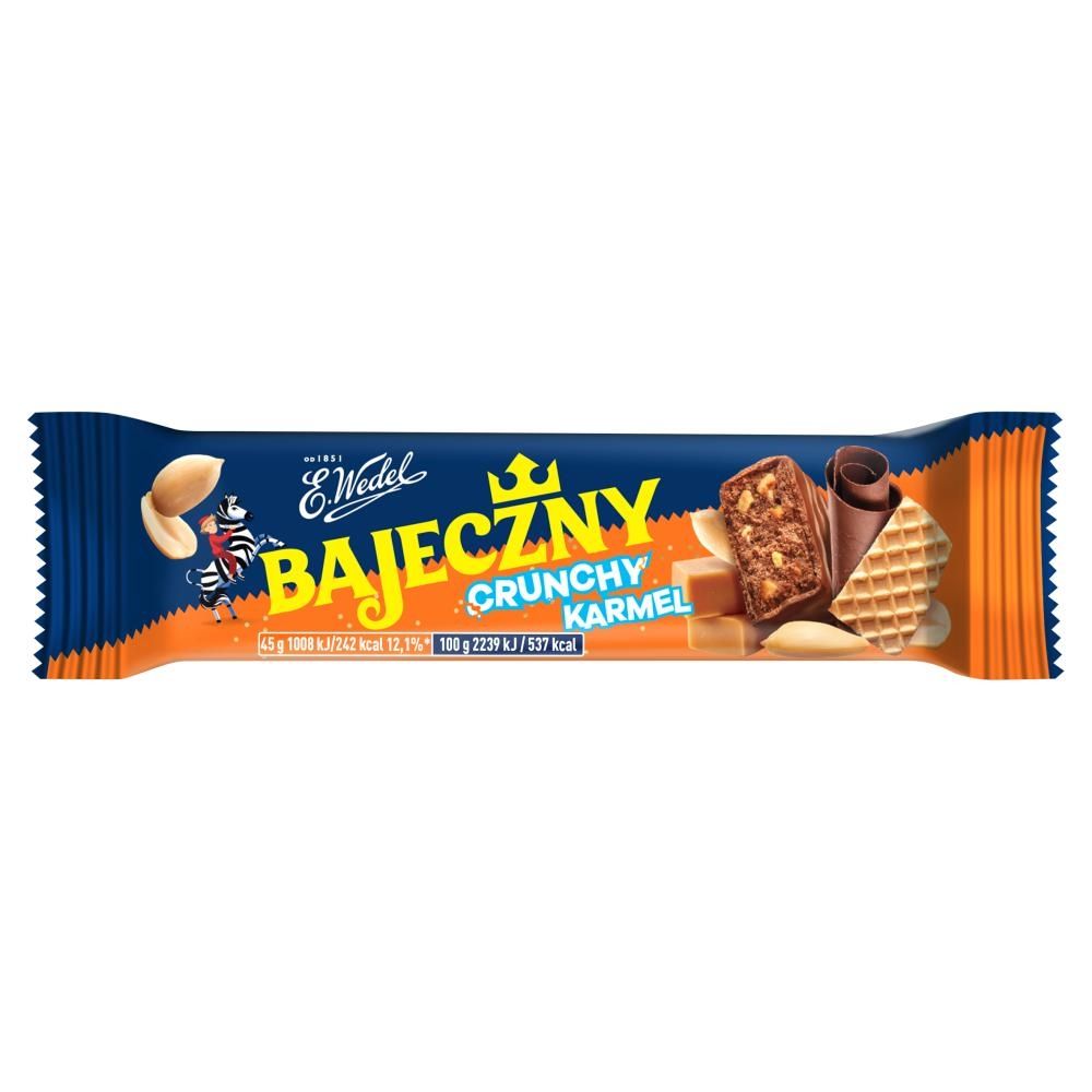 E. Wedel Bajeczny Crunchy karmel Baton orzechowy 45 g