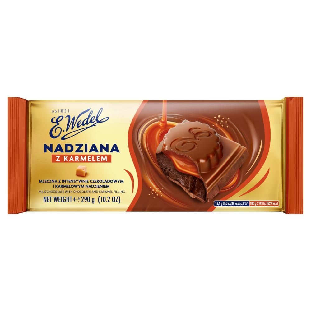 E. Wedel Czekolada mleczna nadziana z karmelem 290 g