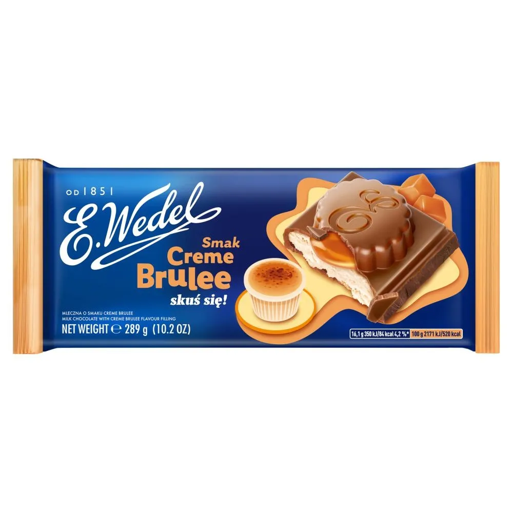 E. Wedel Czekolada mleczna o smaku creme brulee 289 g