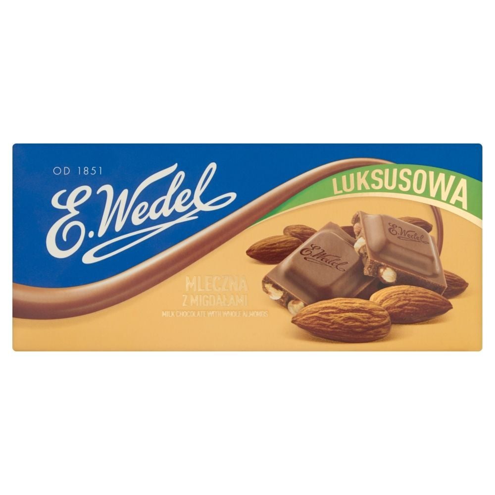 E. Wedel Luksusowa Czekolada mleczna z migdałami 160 g