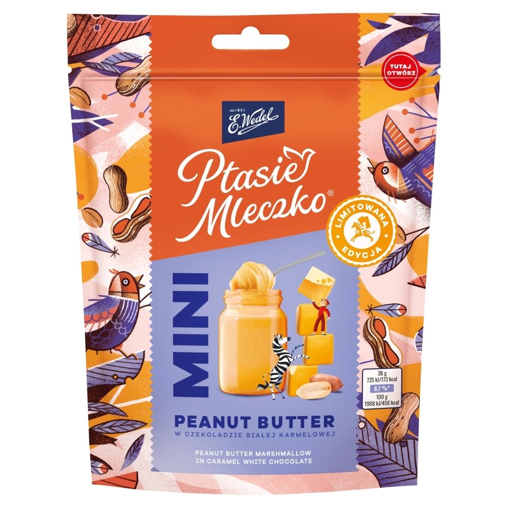 E. Wedel Peanut Butter Ptasie Mleczko mini 115 g