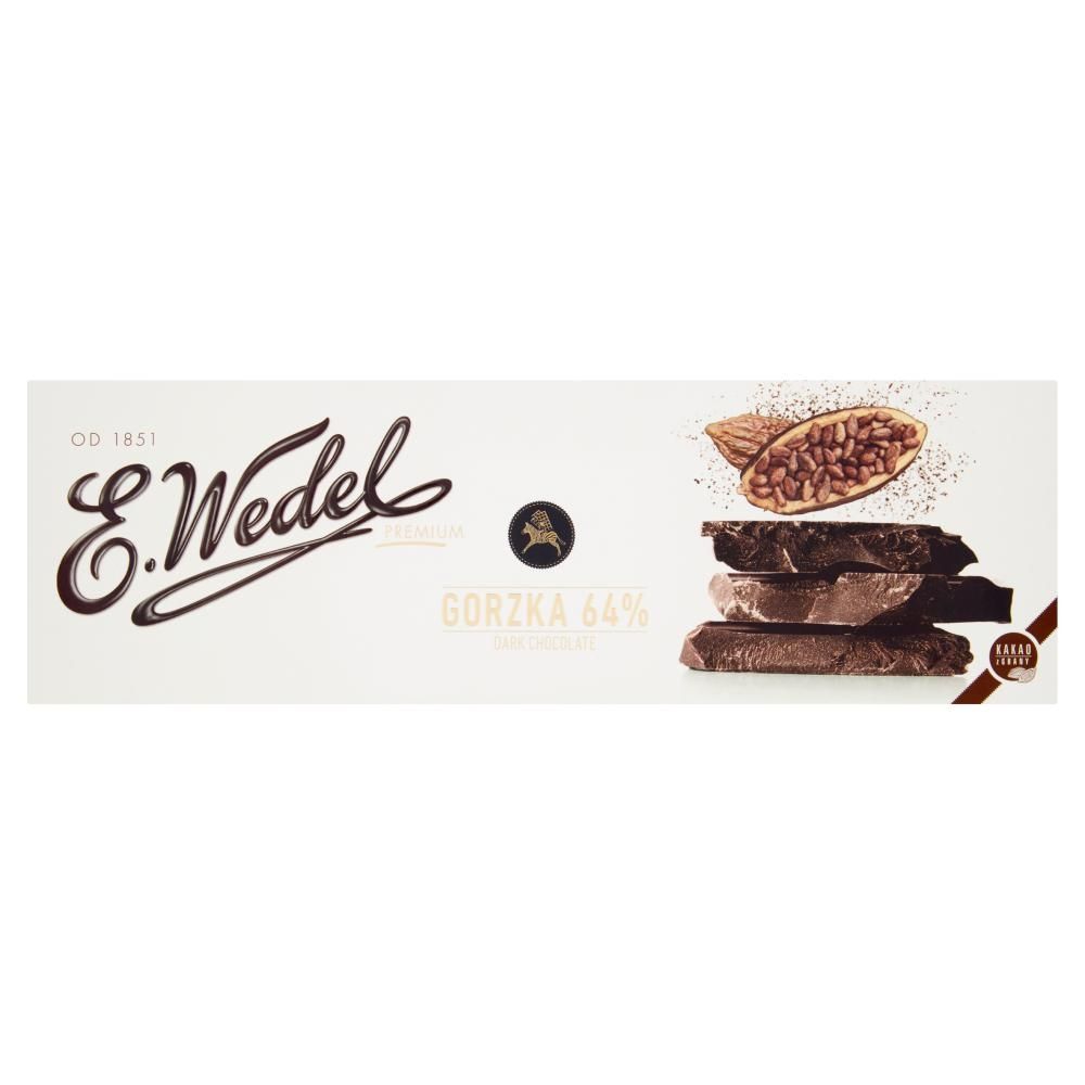 E. Wedel Premium Czekolada gorzka 64 % 220 g