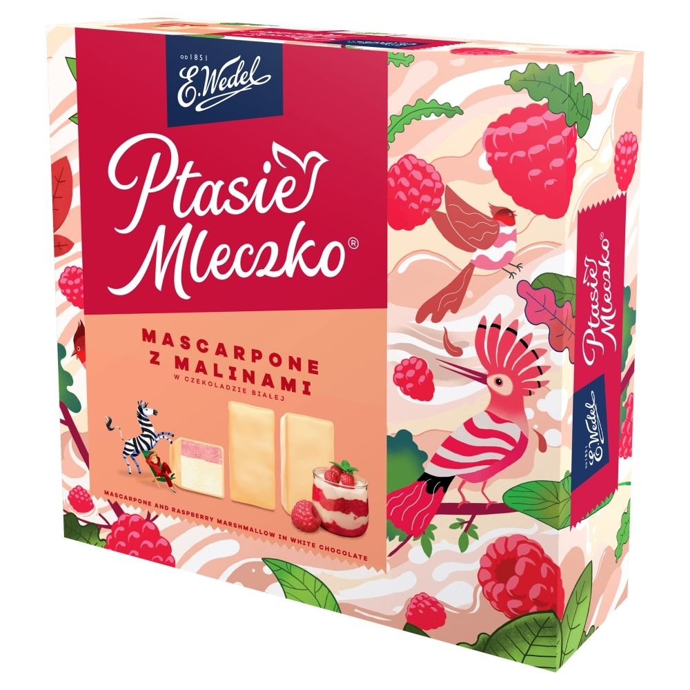 E. Wedel Ptasie Mleczko mascarpone z malinami 360 g