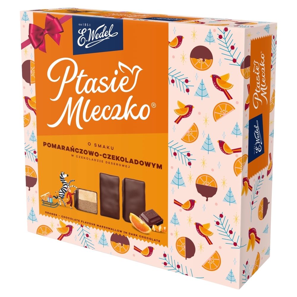 E. Wedel Ptasie Mleczko o smaku pomarańczowo-czekoladowym 360 g