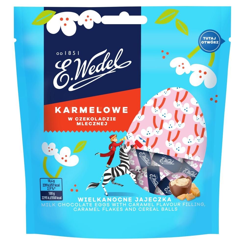 E. Wedel Wielkanocne jajeczka karmelowe w czekoladzie mlecznej 125 g