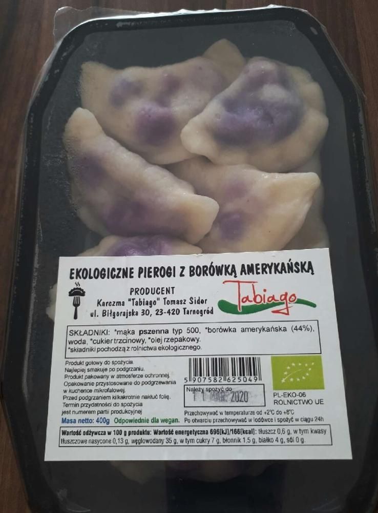 Ekologiczne pierogi z borówką amerykańską 400 g