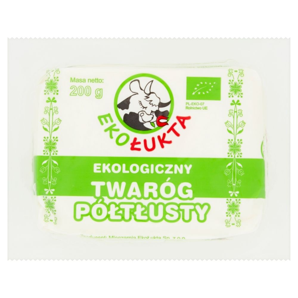 EkoŁukta Ekologiczny twaróg półtłusty 200 g