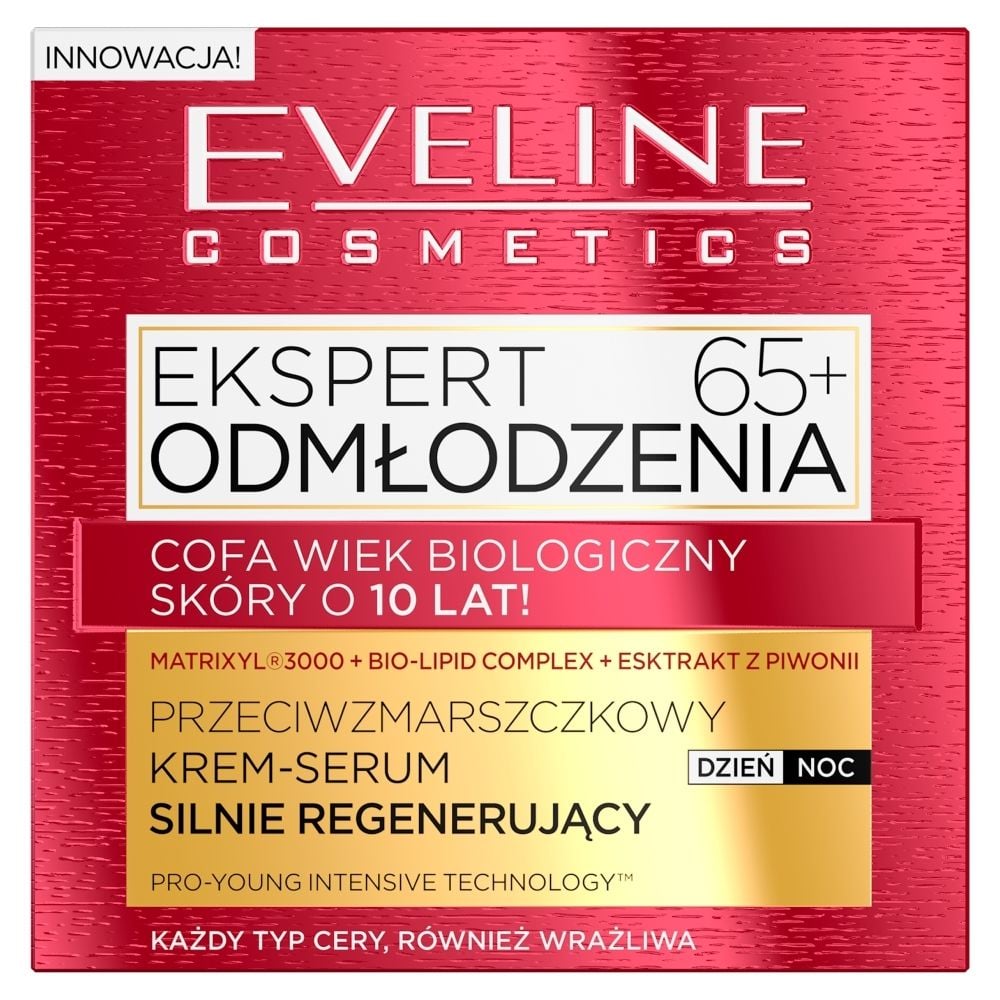 Eveline Cosmetics Eksert Odmłodzenia Krem-serum silnie regenerujący na dzień/noc 65+