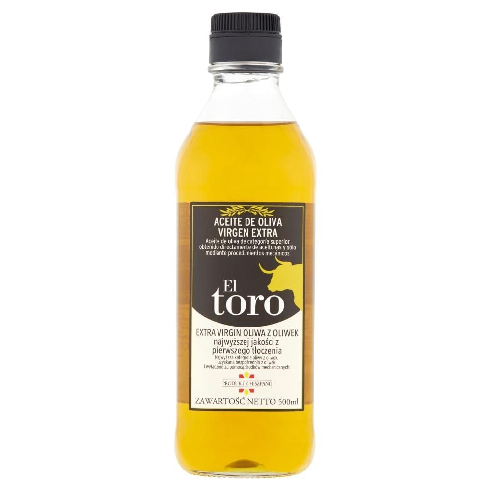 EL Toro Extra Virgin Oliwa z oliwek najwyższej jakości z pierwszego tłoczenia 500 ml