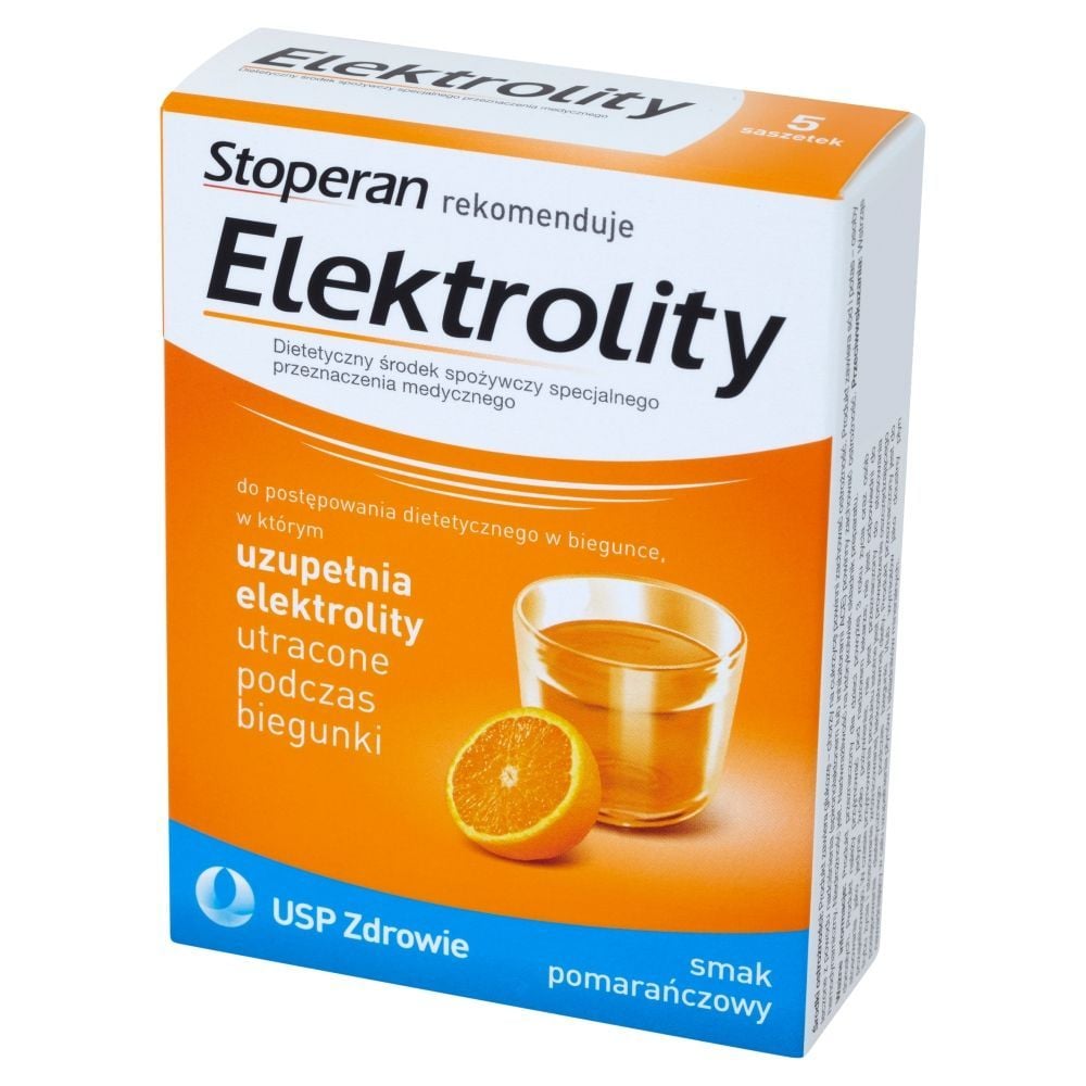 Elektrolity Dietetyczny środek spożywczy smak pomarańczowy 21 g (5 saszetek)