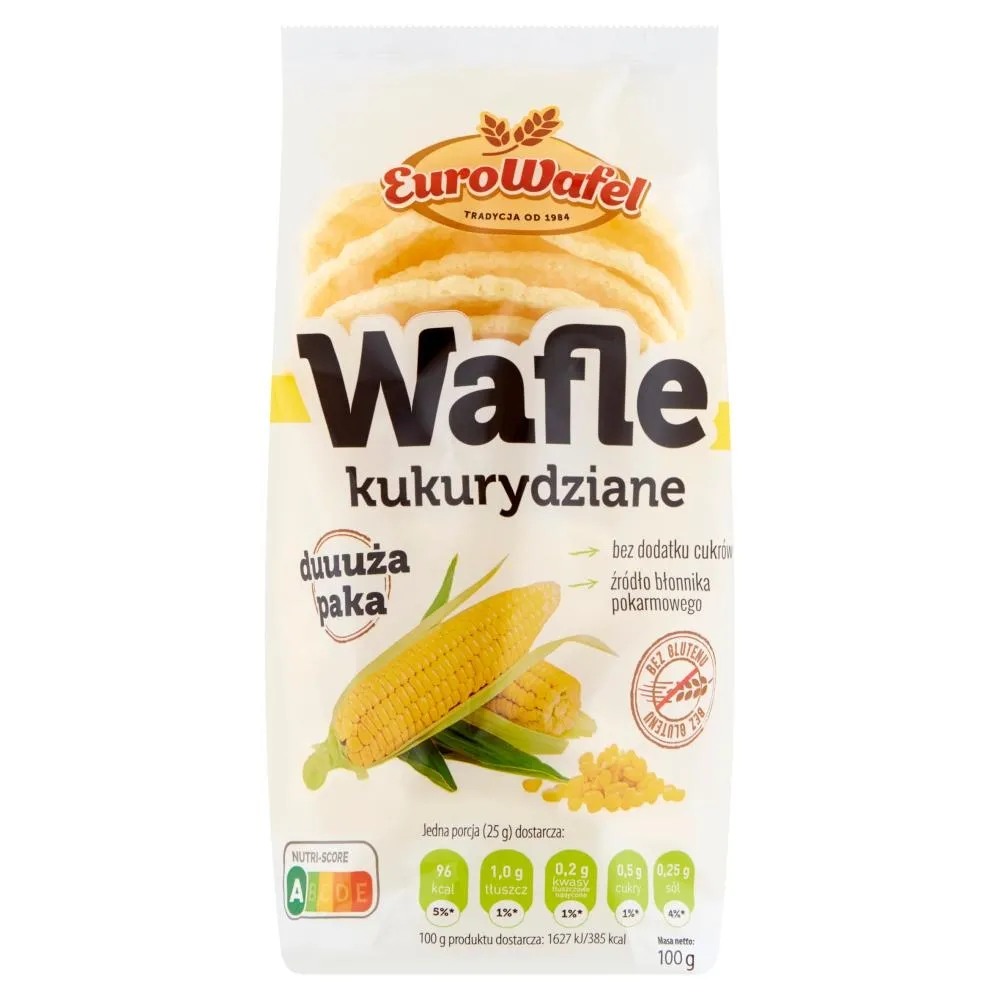 Eurowafel Wafle kukurydziane 100 g