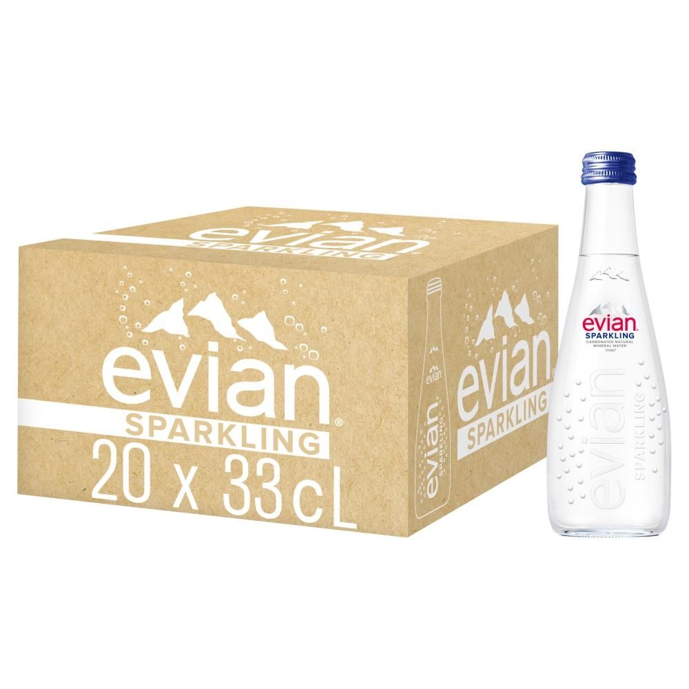 Evian Naturalna woda mineralna średnionasycona 20 x 330 ml