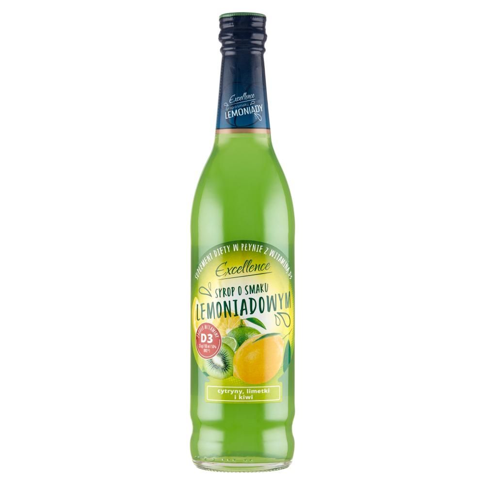 Excellence Suplement diety syrop o smaku lemoniadowym cytryny limetki i kiwi 430 ml