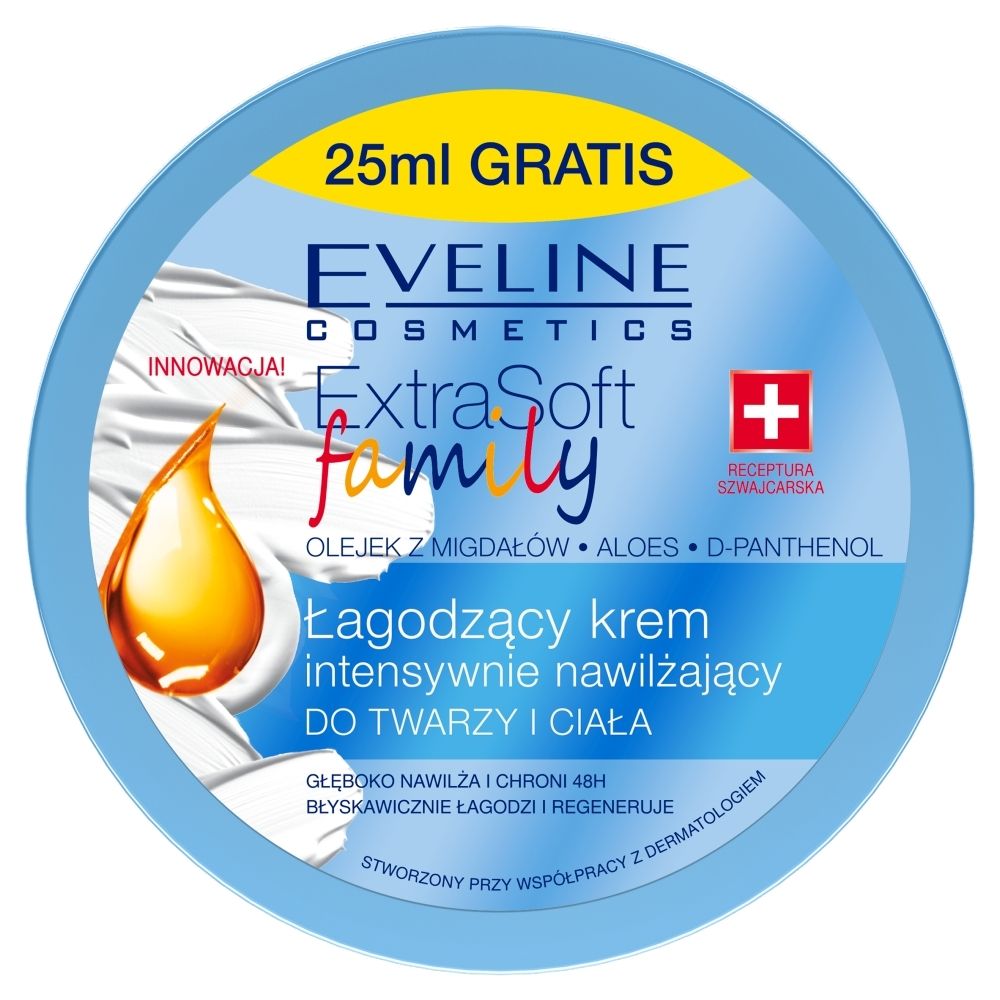 Extra Soft family Łagodzący krem intensywnie nawilżający do twarzy i ciała