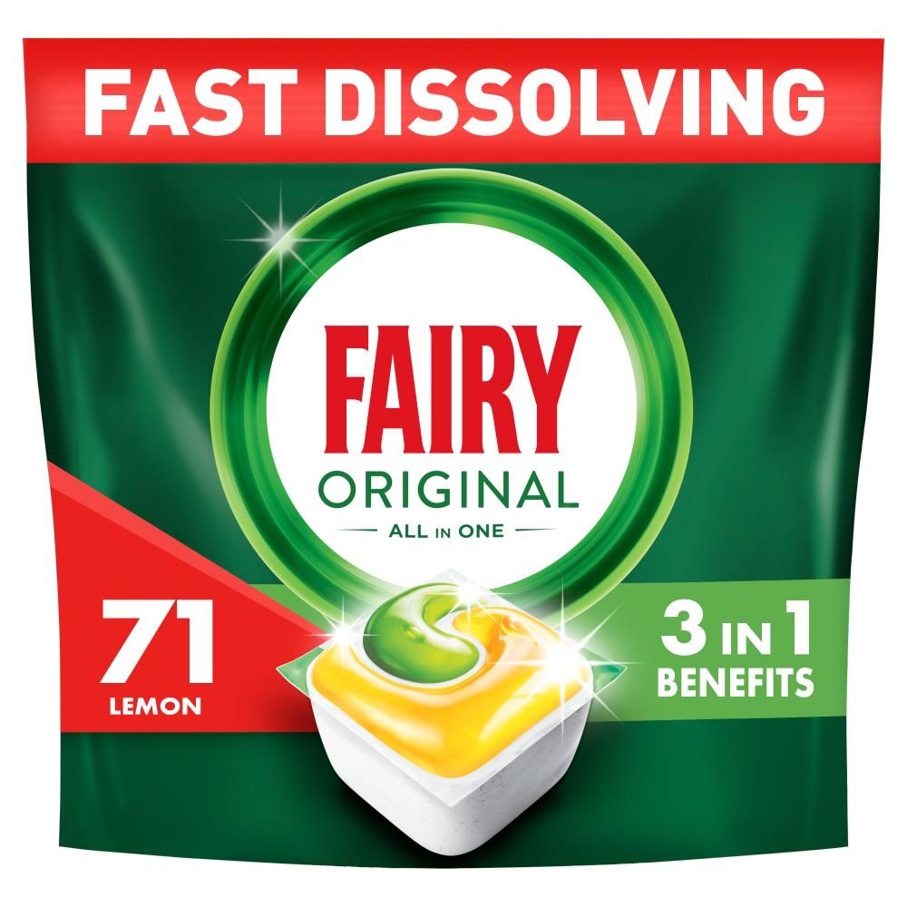 Fairy Original Cytryna Kapsułki do zmywarki All In One, 71 tabletek