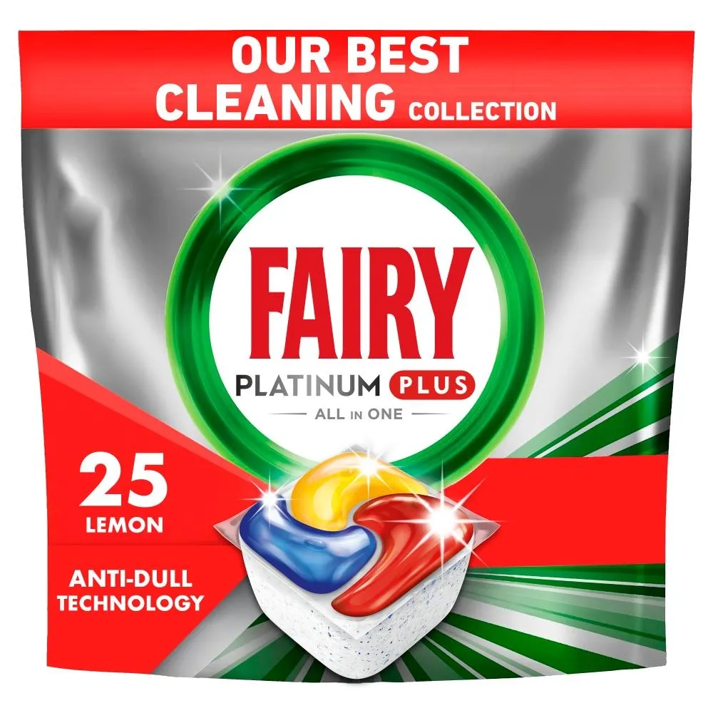 Fairy Platinum Plus Cytryna Tabletki do zmywarki All In One, 25 tabletek