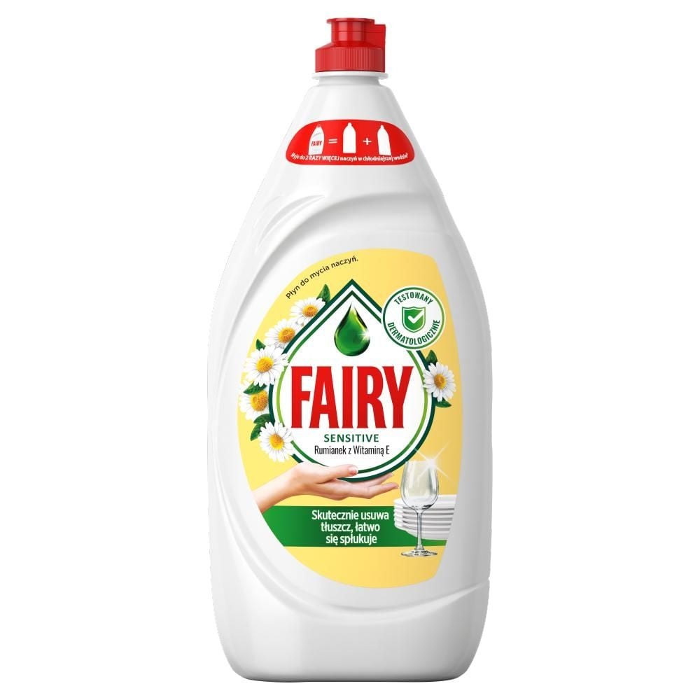 Fairy Skóra wrażliwa Chamomile & Vitamin E Płyn do mycia naczyń, delikatny dla skóry 1350 ML