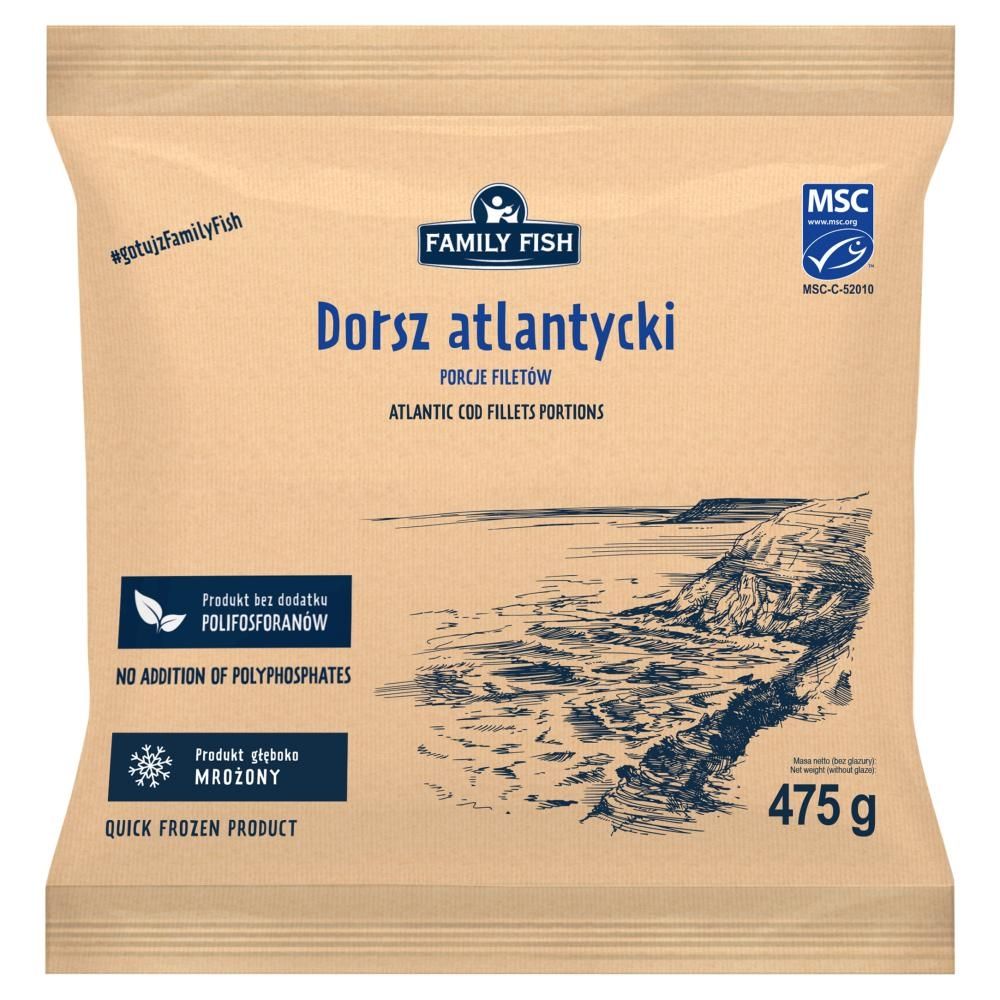 Family Fish Dorsz atlantycki porcje filetów 475 g