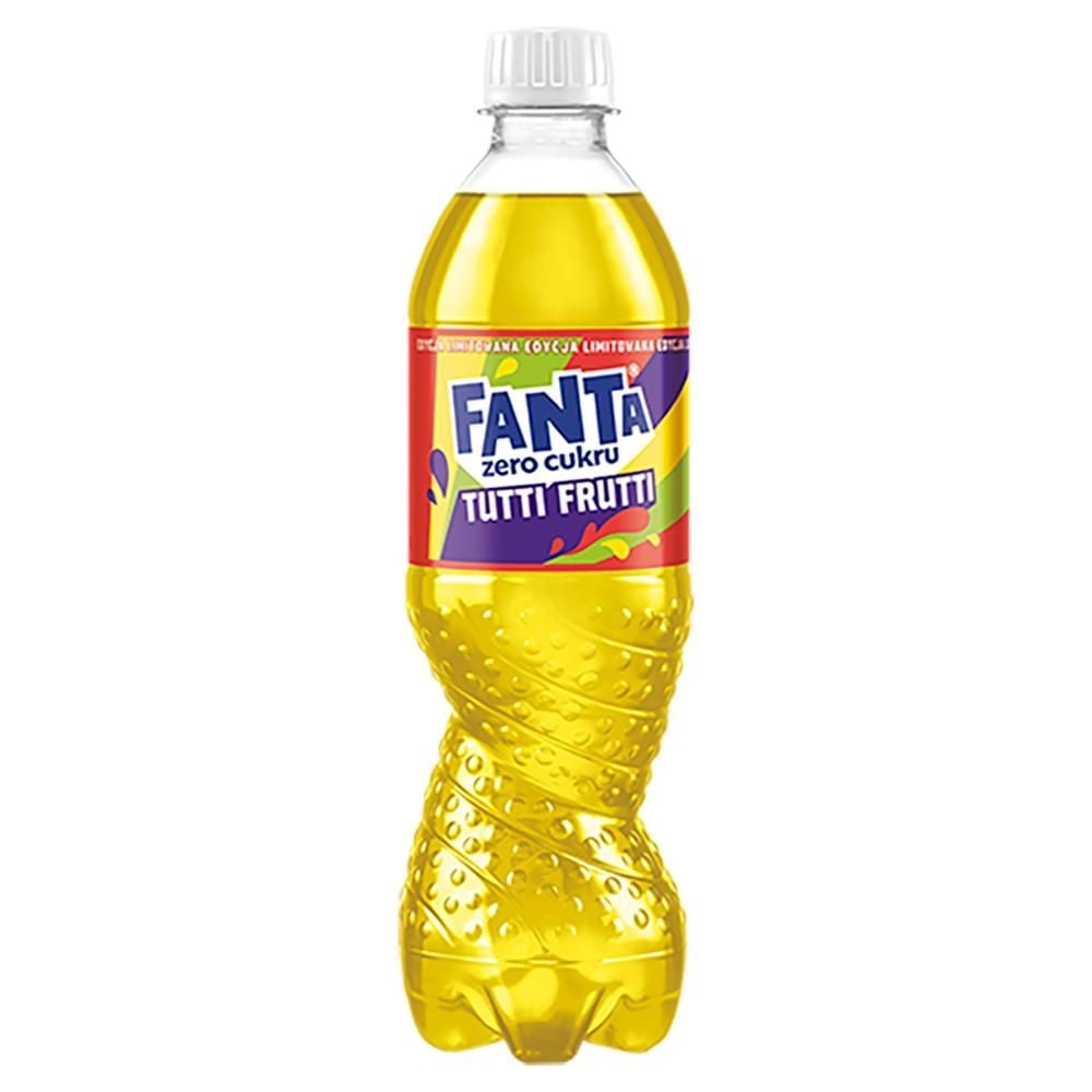 Fanta Zero cukru Tutti Frutti Napój gazowany o smaku owocowym 500 ml