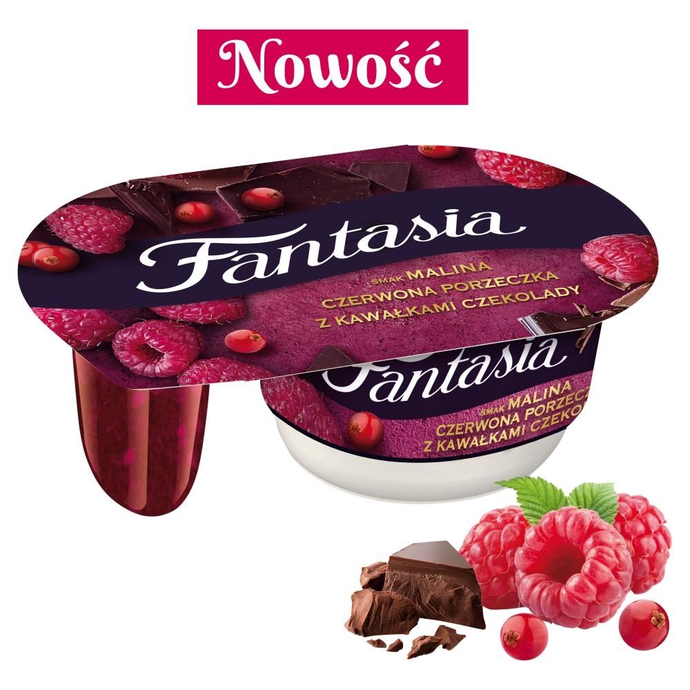 Fantasia Jogurt kremowy smak malina czerwona porzeczka z kawałkami czekolady 116 g