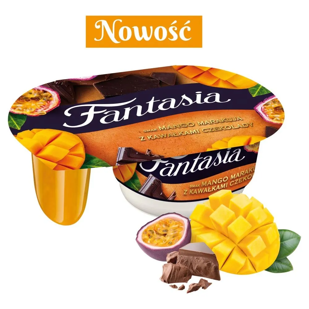 Fantasia Jogurt kremowy smak mango marakuja z kawałkami czekolady 116 g