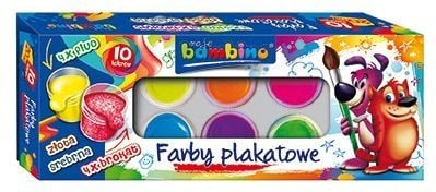 Farby plakatowe BAMBINO Farby plakatowe 20 ml (10 kolorów)