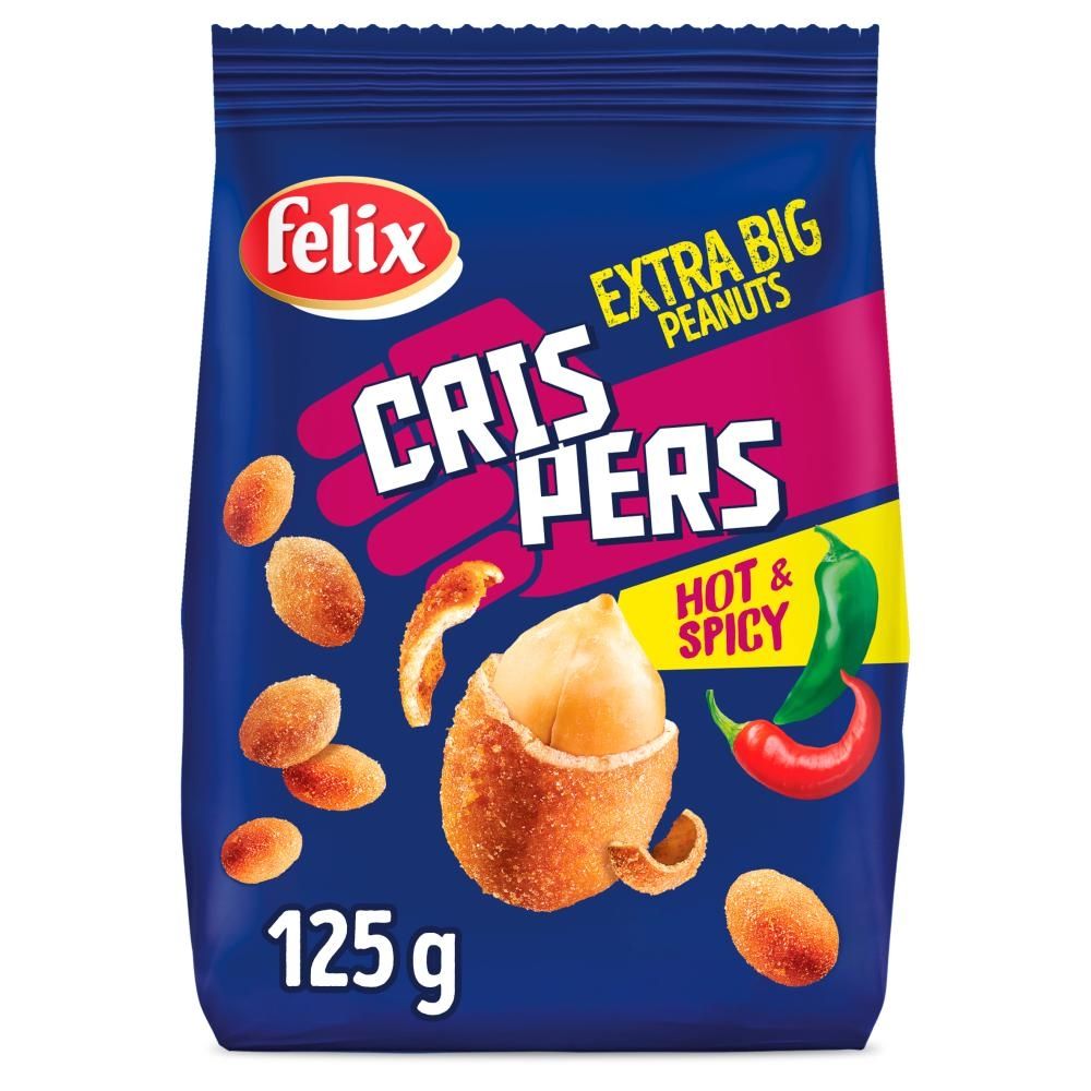 Felix Crispers Orzeszki ziemne smażone w skorupce o smaku paprykowym 125 g