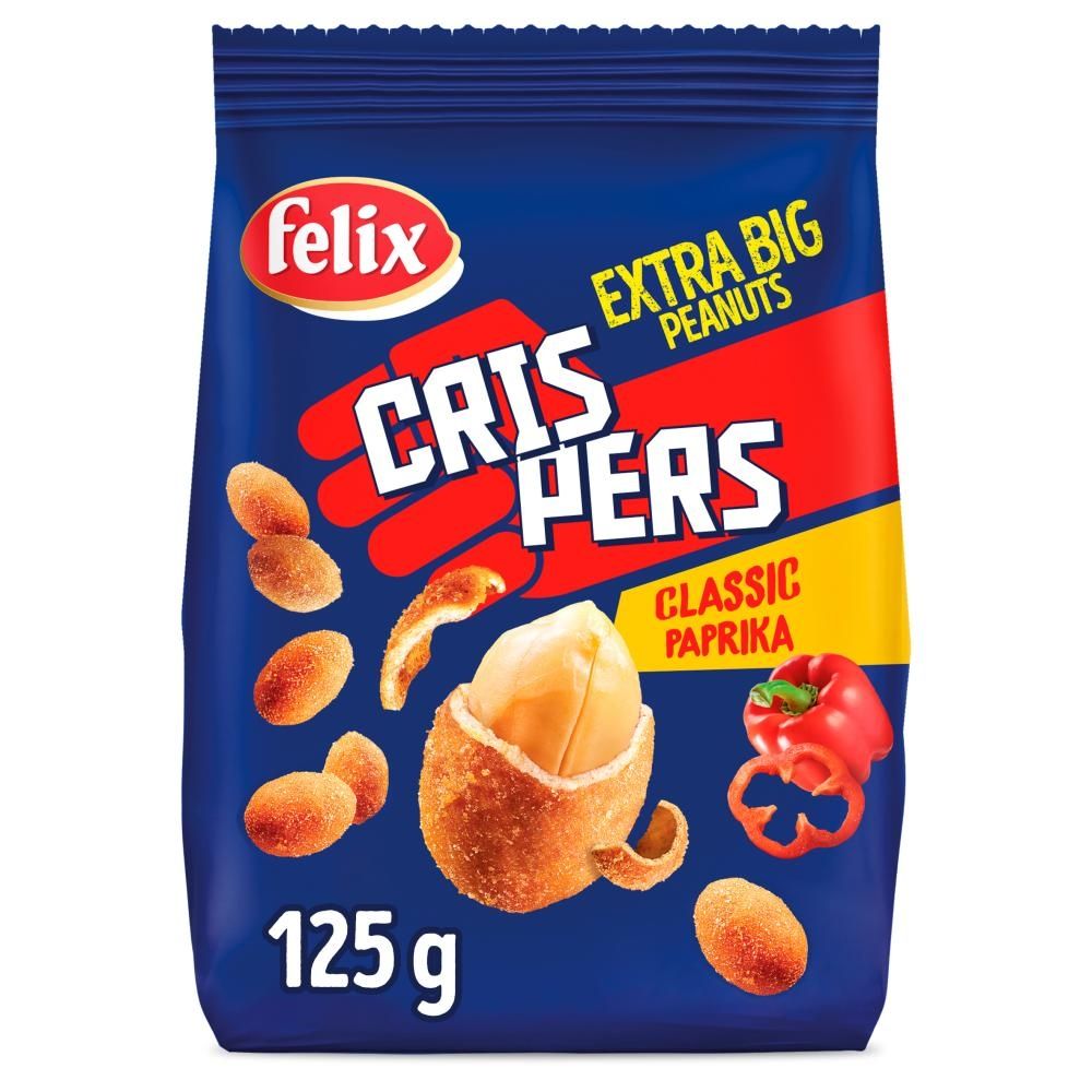 Felix Crispers Orzeszki ziemne smażone w skorupce o smaku paprykowym 125 g