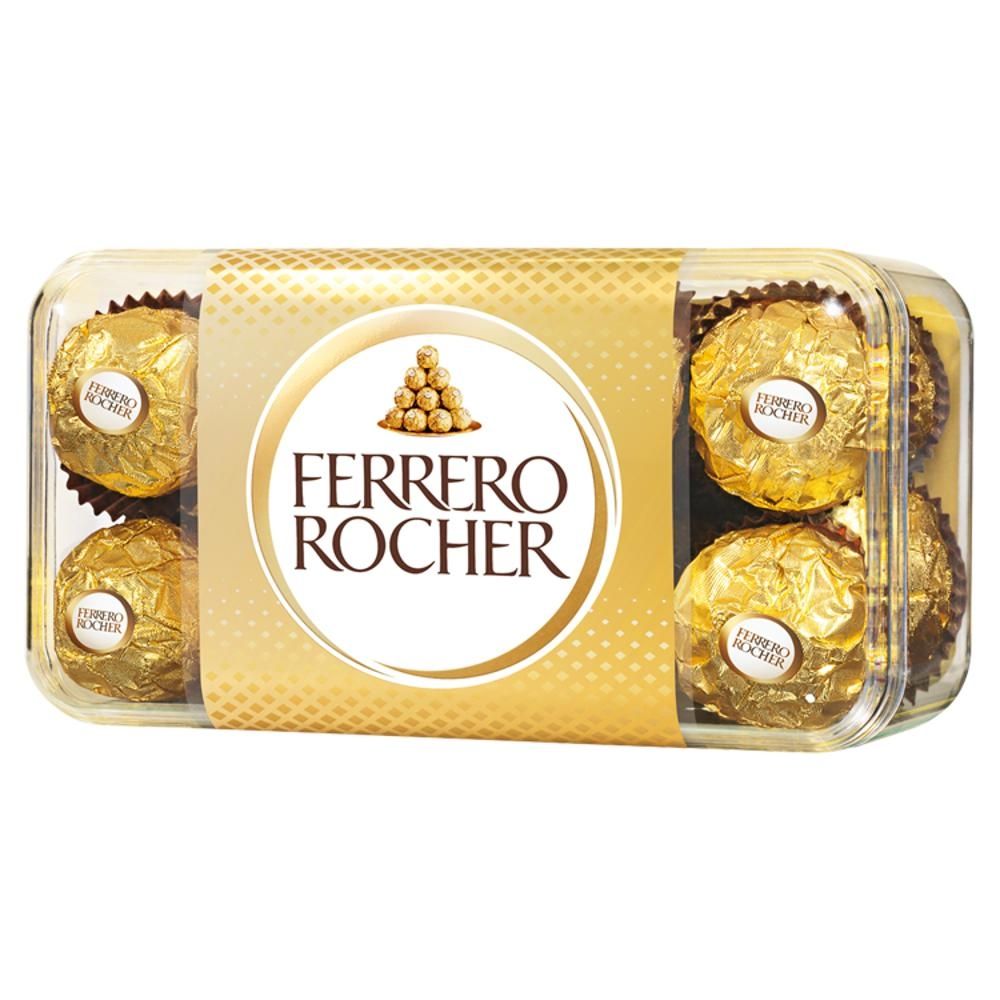 Ferrero Rocher Chrupiący wafelek z kremowym nadzieniem i orzechem laskowym w czekoladzie 200 g