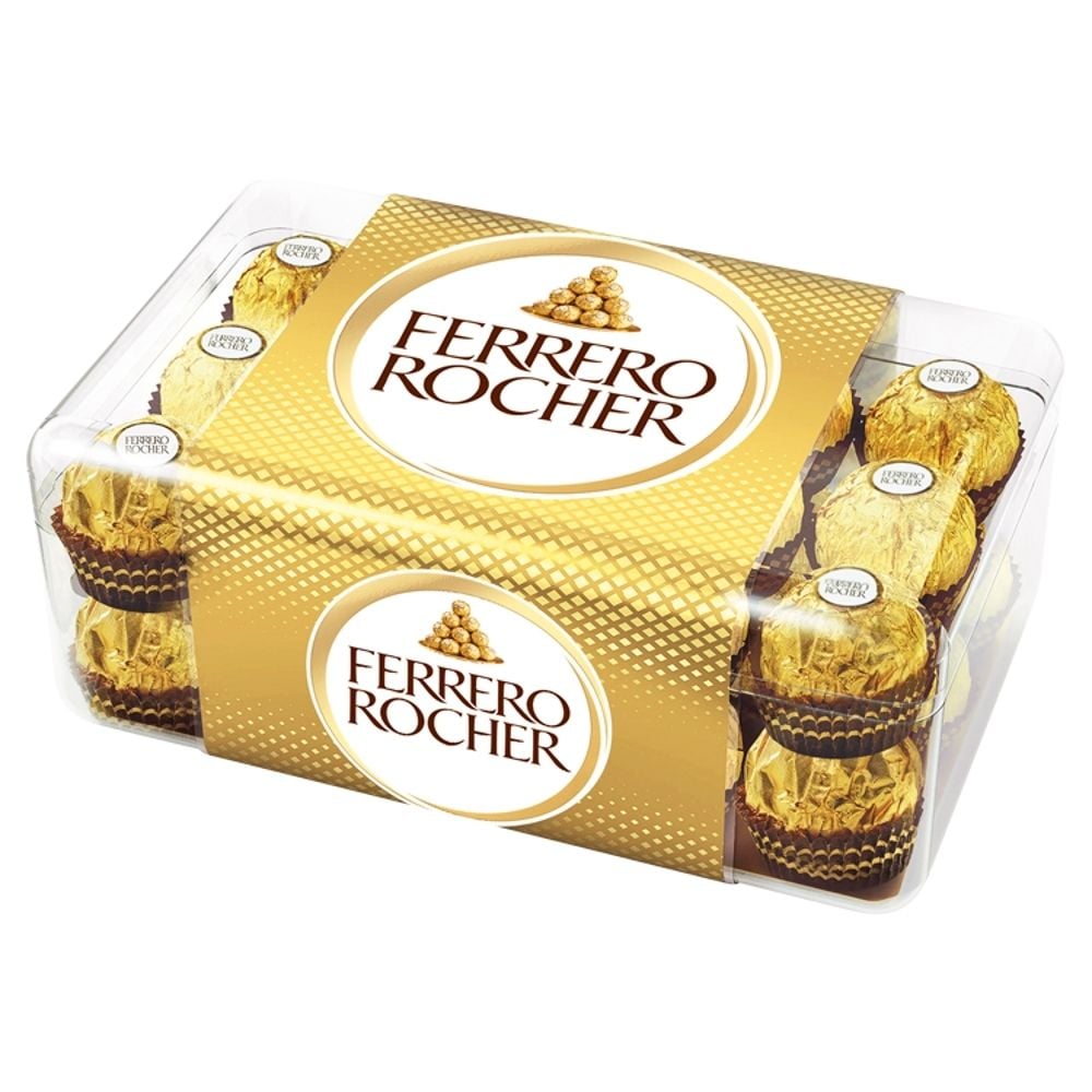 Ferrero Rocher Chrupiący wafelek z kremowym nadzieniem i orzechem laskowym w czekoladzie 375 g