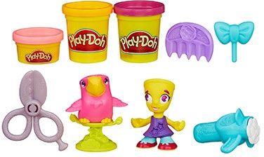 Figurka HASBRO Play-Doh Town: Figurka ze zwierzątkiem - Dziewczynka z papugą B3411