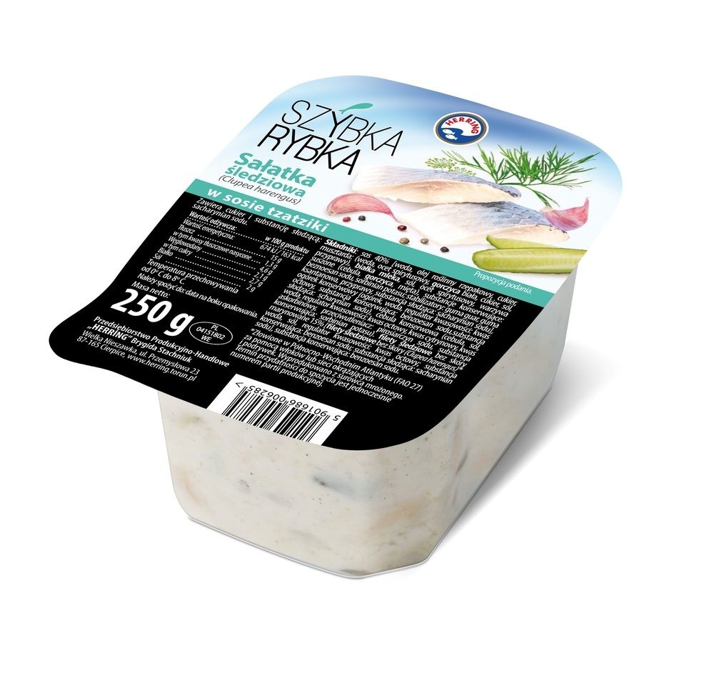 Sałatka śledziowa w sosie tzatziki 250 g