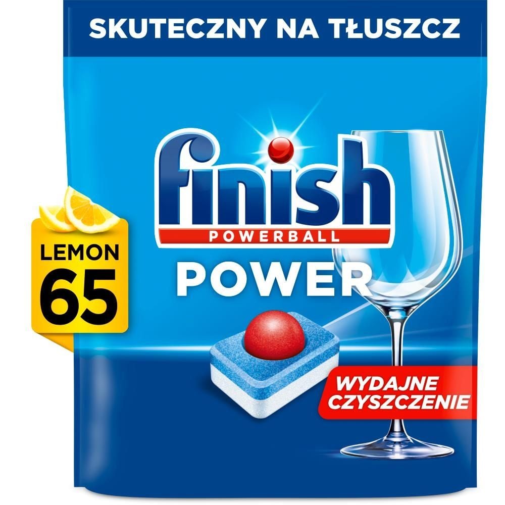 Finish Power Lemon Tabletki do mycia naczyń w zmywarce 1040 g (65 sztuk)