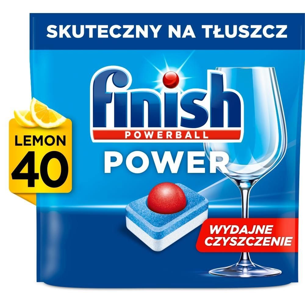 Finish Power Lemon Tabletki do mycia naczyń w zmywarce 640 g (40 sztuk)