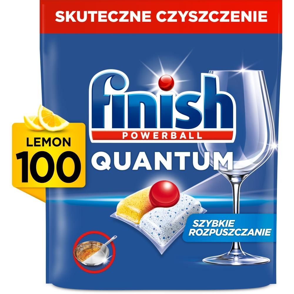 Finish Quantum Lemon Kapsułki do mycia naczyń w zmywarce 1040 g (100 sztuk)