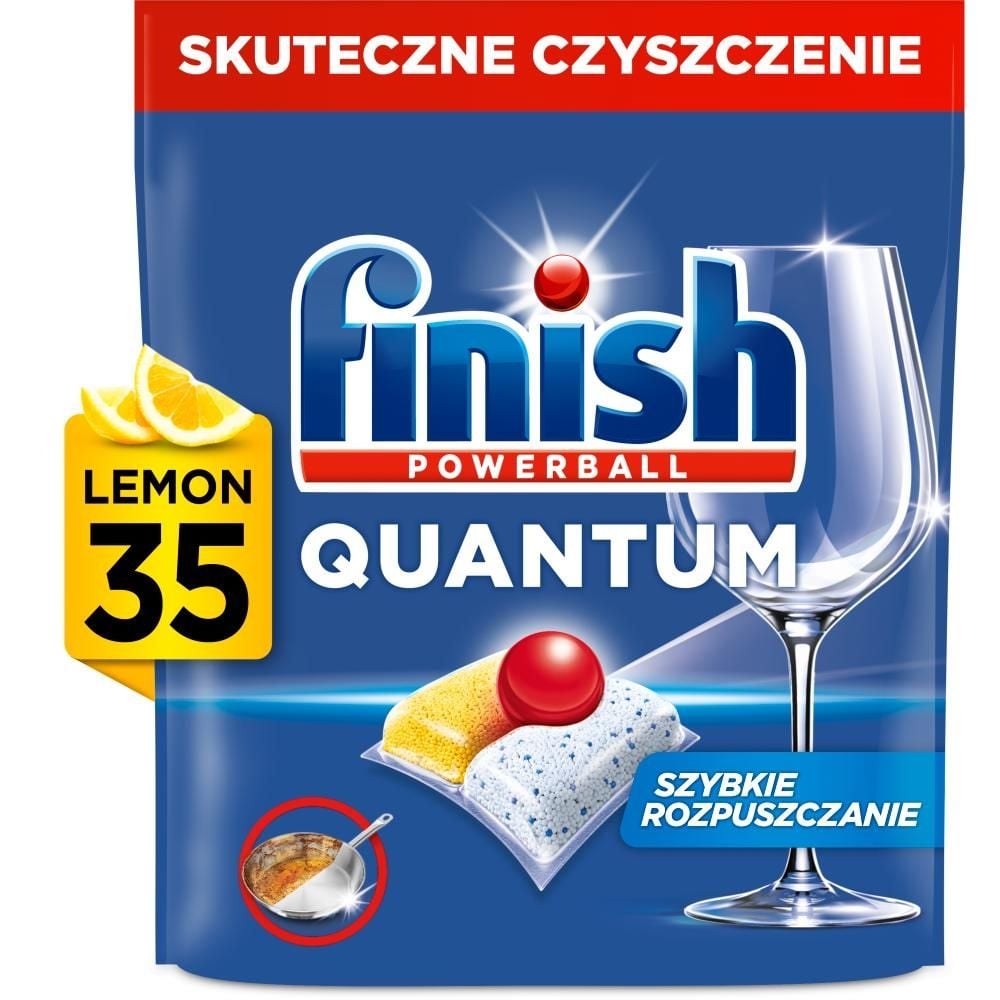 Finish Quantum Lemon Kapsułki do mycia naczyń w zmywarce 364 g (35 sztuk)