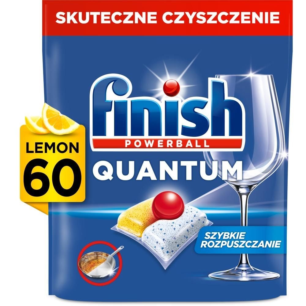 Finish Quantum Lemon Kapsułki do mycia naczyń w zmywarce 624 g (60 sztuk)