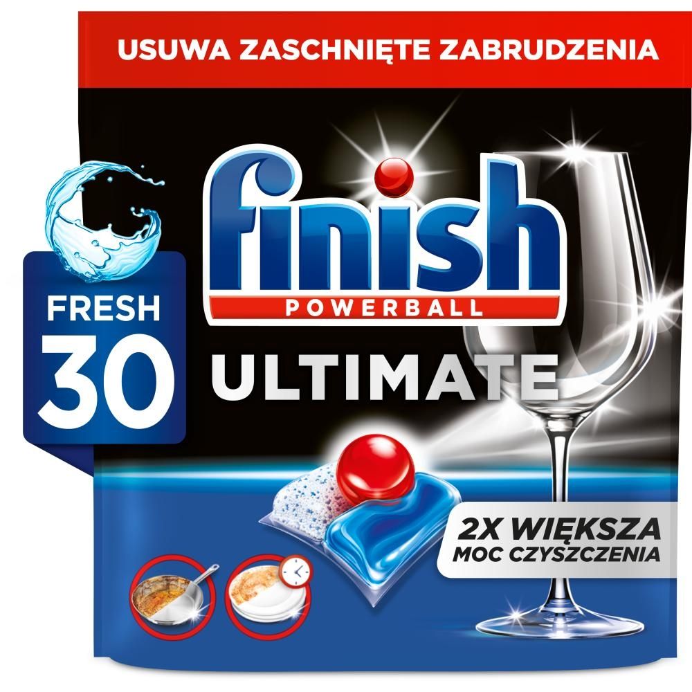 Finish Ultimate Fresh Kapsułki do mycia naczyń w zmywarce 387 g (30 sztuk)